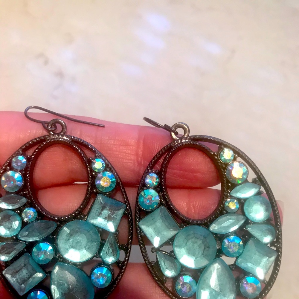 NEW Blue Faux Gemstone earrings